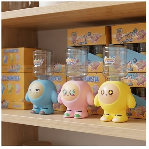 Mini Cartoon Water Dispenser Toy | Cute Desktop Drinking Fountain for Kids