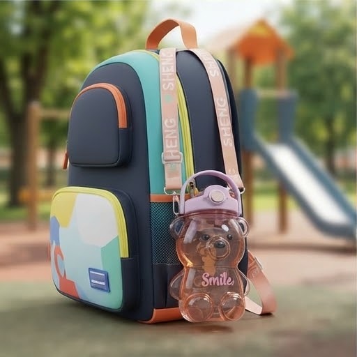 Cute Bear Tumbler Bottle | Straw Wala Kids & Travel Drinking Flask