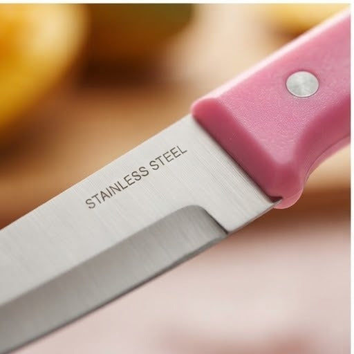 Pink Stainless Steel Fruit Knife | Sharp Kitchen Utility & Paring Cutter
