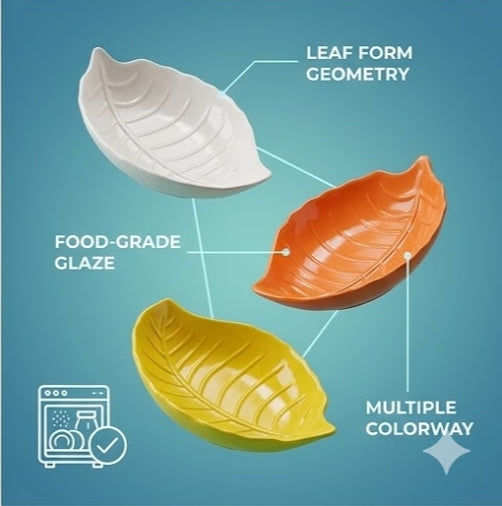 Melamine Deep Leaf Bowl