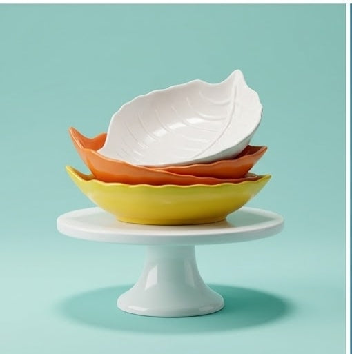 Melamine Deep Leaf Bowl
