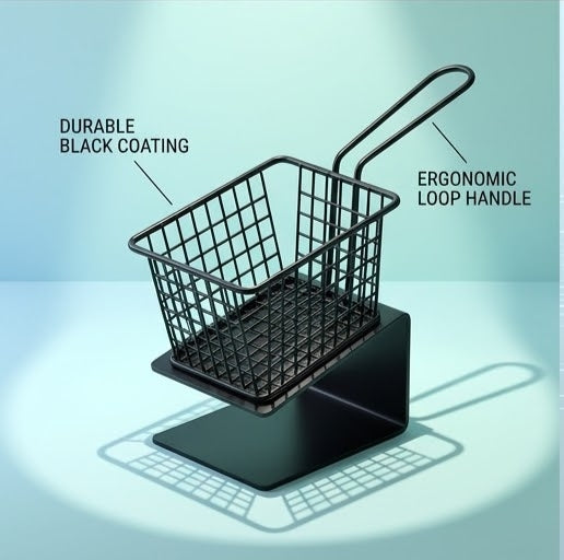 Mini Fries Basket Black