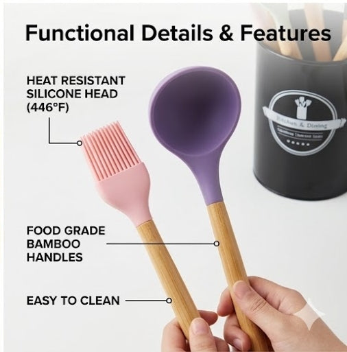 Silicon Spoon Basket 12 pcs
