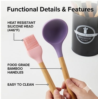 Silicon Spoon Basket 12 pcs