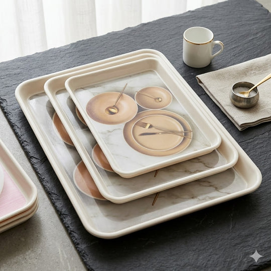 Melamine Serving Tray 3pcs