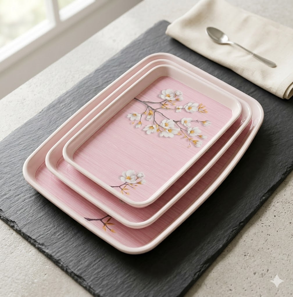 Melamine Serving Tray 3pcs