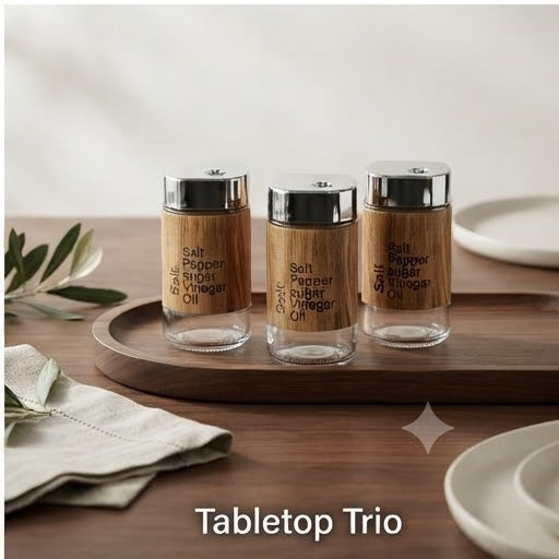 Salt & Pepper Dispenser (1 pcs) | Elegant Kitchen Spice & Namak Dani Holder