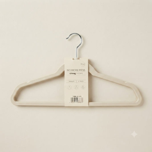 Steel & Velvet Hanger (5pcs set )  | Premium Non-Slip Clothes Organizer