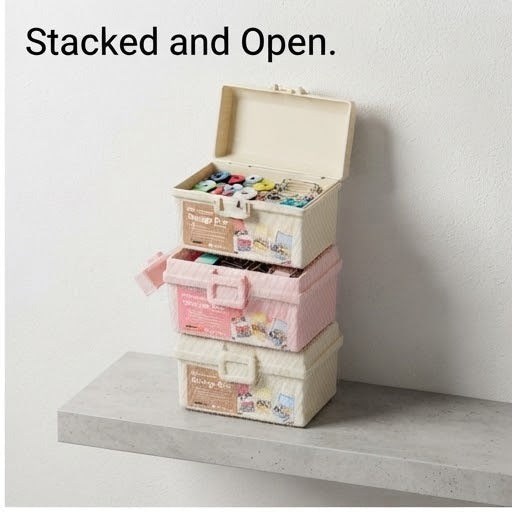 Stackable Storage Organizer Box with Lid & Handle – Multipurpose Home Storage Box