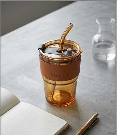 Leather Glass Bottle