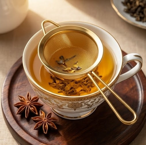 Golden Tea Strainer