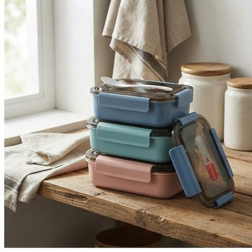 Steel Lunch Box | Leak-Proof Stainless Steel Meal Prep Container