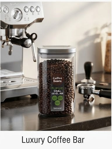 Airtight Flip-Lid Storage Jar | Multipurpose Kitchen & Pantry Container