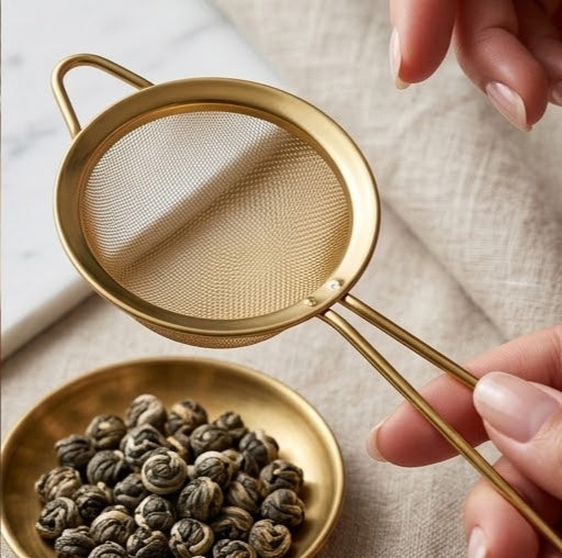 Golden Tea Strainer
