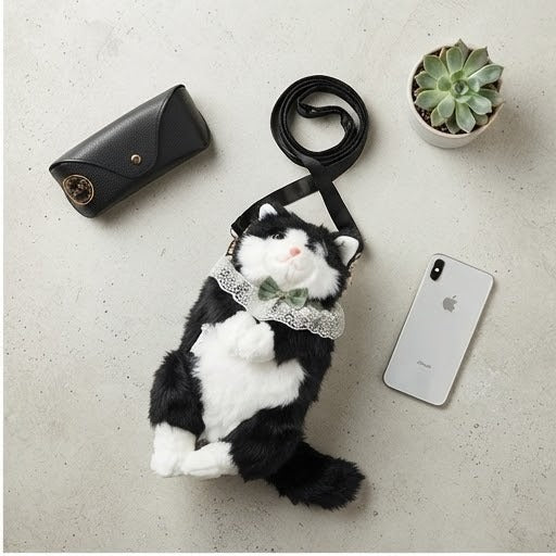Cat Crossbody Bag | Cute Stuffed Animal Shoulder Purse