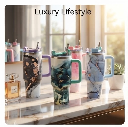 Tumbler Premium ( Original stainlay Tumbler )marbel design