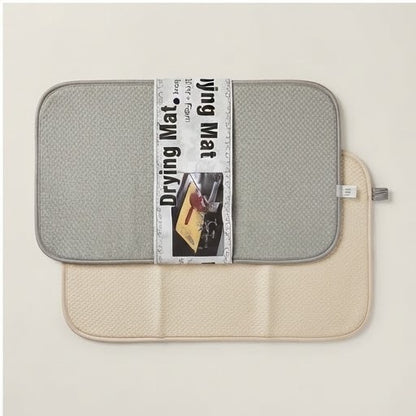 Absorbent Kitchen Dish Drying Mat XL Size  | Anti-Slip Countertop Mat for Disnesh & Glassware