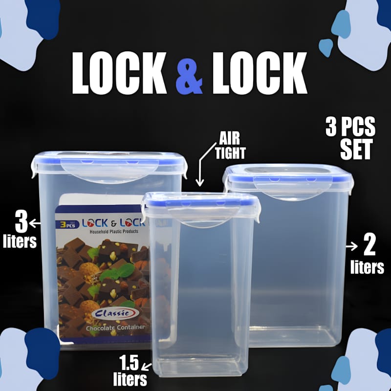 Lock And Lock Jar Set (3pcs)
