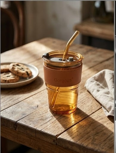 Leather Glass Bottle