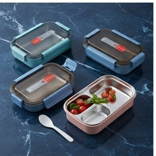 Steel Lunch Box | Leak-Proof Stainless Steel Meal Prep Container