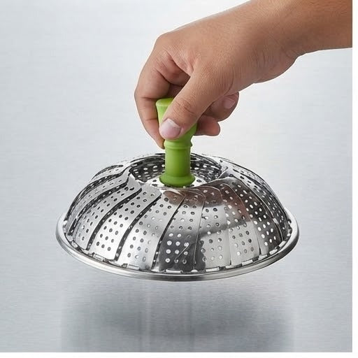 Stainless Steel Foldable Vegetable Steamer | Expandable Cooking Basket