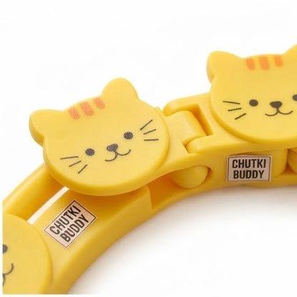 Yellow  Chutki Clothes Hanger | Multi-Clip Rotating Baby Socks & Towel Drying Rack
